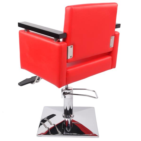 Hair Beauty Equipment Hydraulic Barber Chair Modern Red Styling Salon Haircut
