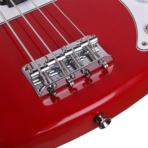 [Do Not Sell on Amazon]Glarry GP Electric Bass Guitar Cord Wrench Tool Red