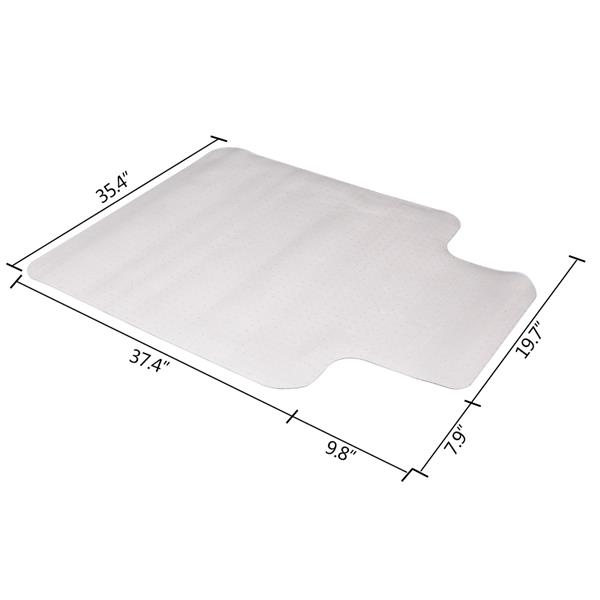 2PCS  90 x 120 x 0.2cm PVC Home-use Protective Mat for Floor Chair Transparent 