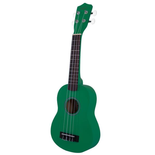 [Do Not Sell on Amazon]Glarry UK101 21" Pure Color Rosewood Fingerboard Basswood Soprano Ukulele with Bag Green