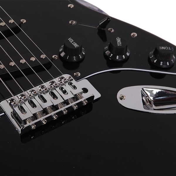 [Do Not Sell on Amazon]Glarry GST Stylish Electric Guitar Kit with Black Pickguard Black