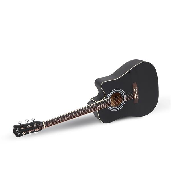 [Do Not Sell on Amazon]Glarry GT502 41-Inch Notch Spruce Panel Matte Edging Folk Guitar   Bag   Shield   Wrench Black