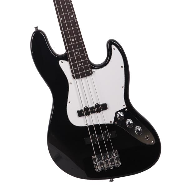 [Do Not Sell on Amazon]Glarry GJazz Bass with Electirc Bass Amplifier Power Wire Tools Black