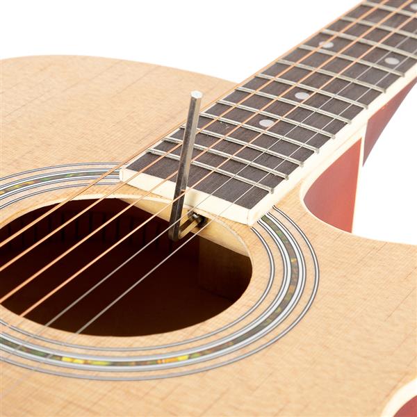 [Do Not Sell on Amazon]Glarry GT501 40 inch Spruce Front Cutaway Folk Guitar with Bag & Board & Wrench Tool Burlywood