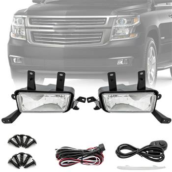 For 2015-2018 Chevy Suburban Fog Lights Lamps w/Switch&Bulbs Left&Right