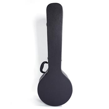 [Do Not Sell on Amazon]Glarry 5-String 6-String Microgroove Pattern Leather Wood Banjos Case Black