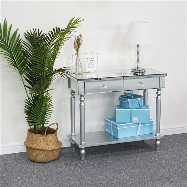 Two Drawers With Shelf Mirror Table Dressing Table Console Table