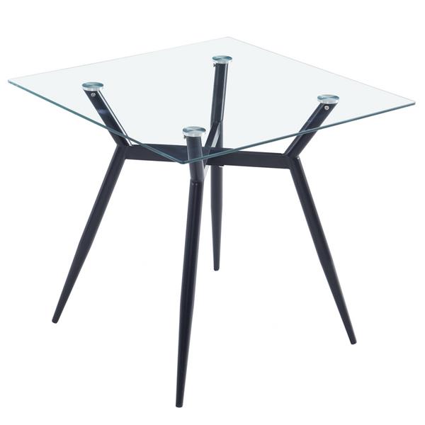 80*80*75cm Glass Dining Table