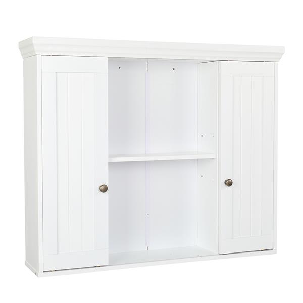 Double Door Bathroom Wall Cabinet White