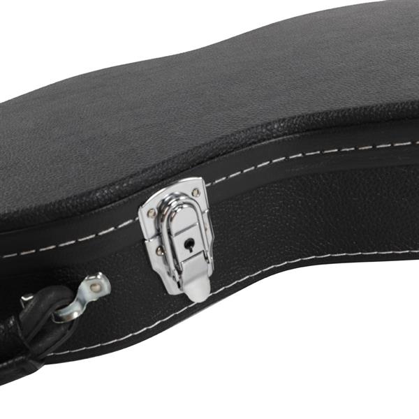 [Do Not Sell on Amazon]Glarry ST High Grade Electric Guitar Hard Case Microgroove Flat Surface Black