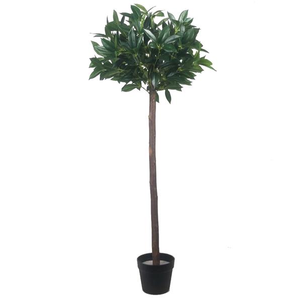 4ft Laurel Tree Solid Wood Fabric Silk Flower Green Indoor and Outdoor General Simulation Tree