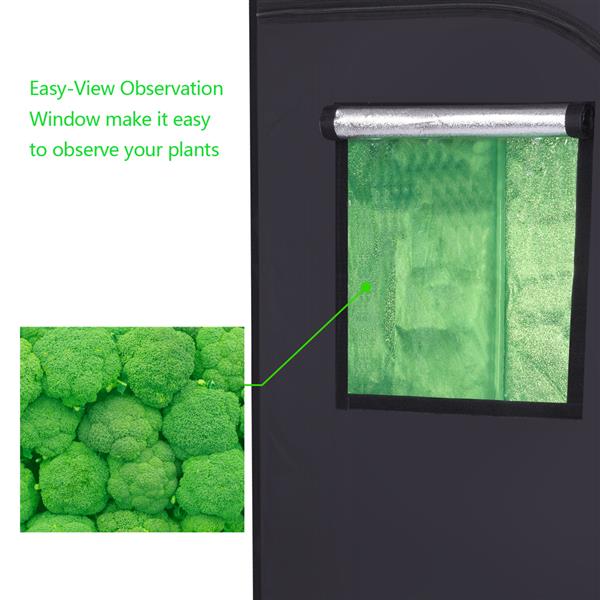 LY-120*60*180 Home Use Dismountable Hydroponic Plant Grow Tent with Window Black