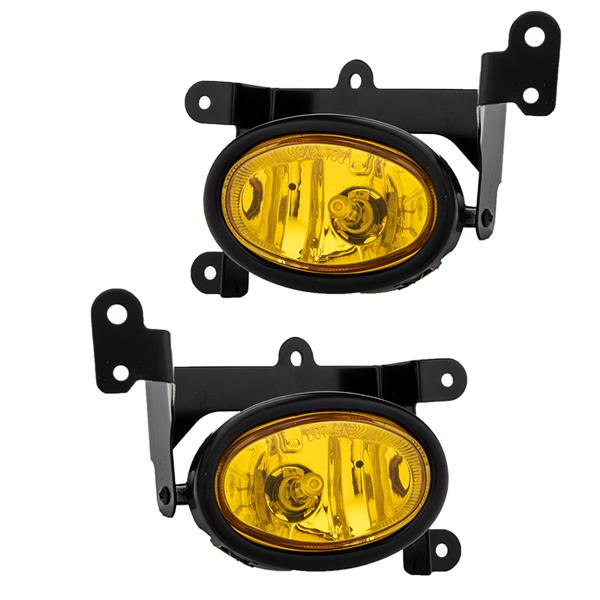 For 2006-2008 Honda Civic 2Dr Coupe Yellow Bumper Fog Lights Pair & Switch Kit