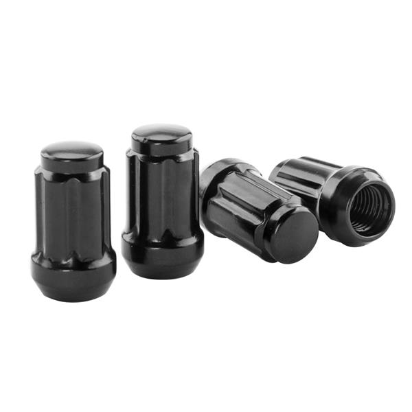 24pcs Spline Lug Nuts 12x1.5 for Toyota Tacoma Tundra FJ Cruiser & More Black