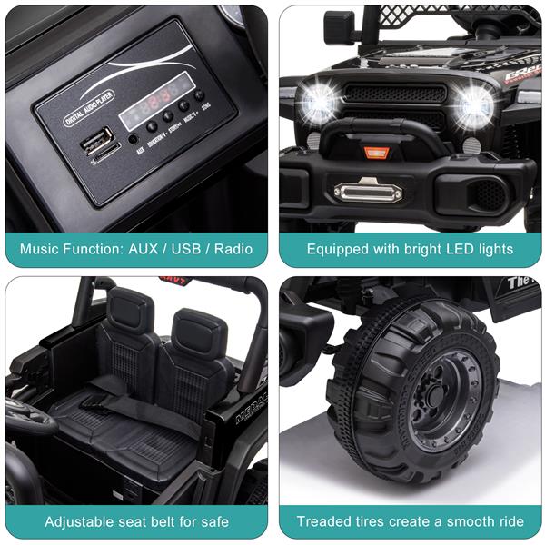 BBH-016 Dual Drive 12V 4.5A.h with 2.4G Remote Control off-road Vehicle Black
