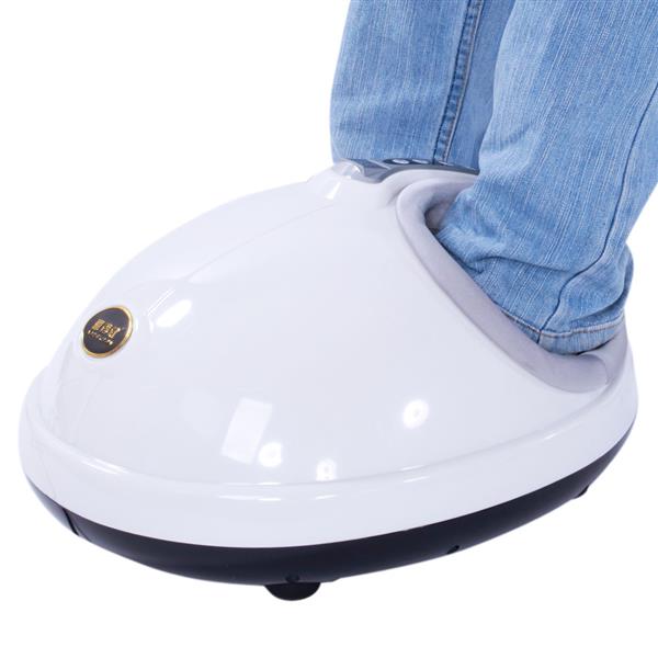 Heat Rolling Kneading LED Display Air Pressure Relaxing Shiatsu Leg Foot Massager 220V UK Plug White