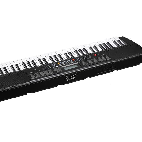 [Do Not Sell on Amazon]Glarry GEP-106 61 Key Portable Keyboard with  Built In Speakers, Headphone, Microphone, Music Rest, LCD Screen, USB Port & 3 Teaching Modes for Beginners