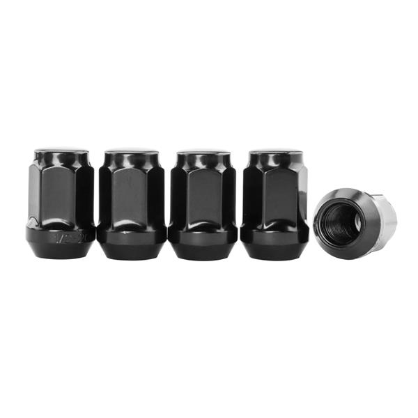 23pcs Bulge Acorn Lug Nuts 1/2"-20 Closed End for Dodge Durango Dakota Jeep Black