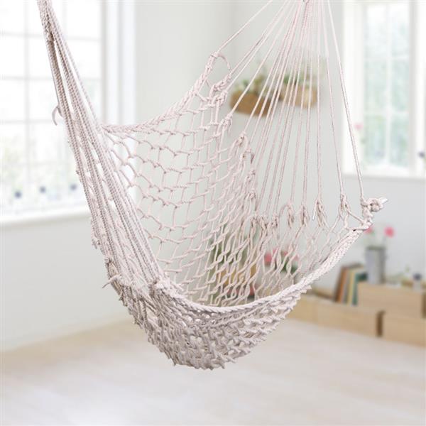 2pcs  Hanging Rope Air/Sky Chair Swing beige 