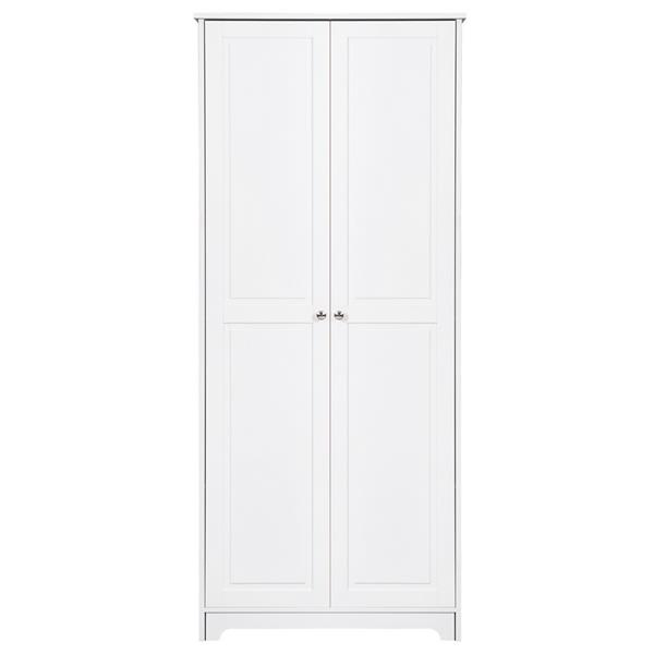 Double Door Five-tier Storage Cabinet White