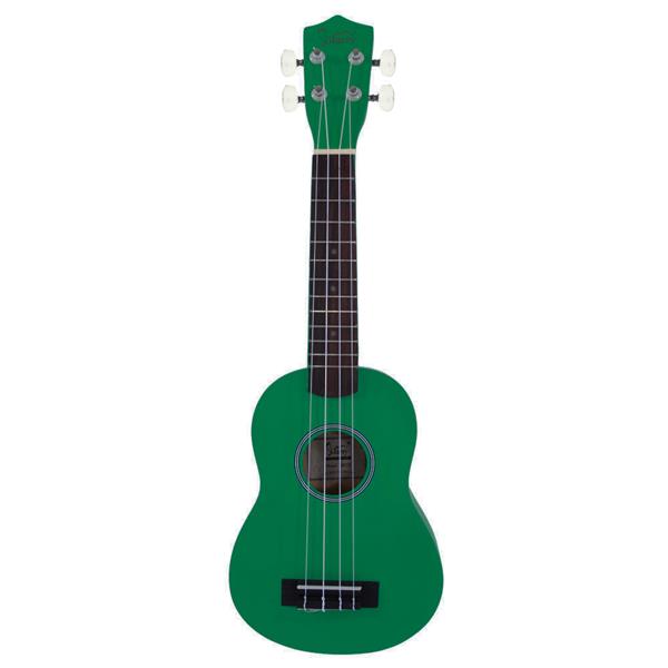 [Do Not Sell on Amazon]Glarry UK101 21" Pure Color Rosewood Fingerboard Basswood Soprano Ukulele with Bag Green