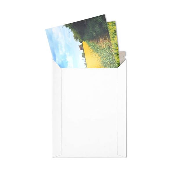100pcs Short Side Opening 15.3*20.5cm (6in*8in) Paper Envelope Bag White