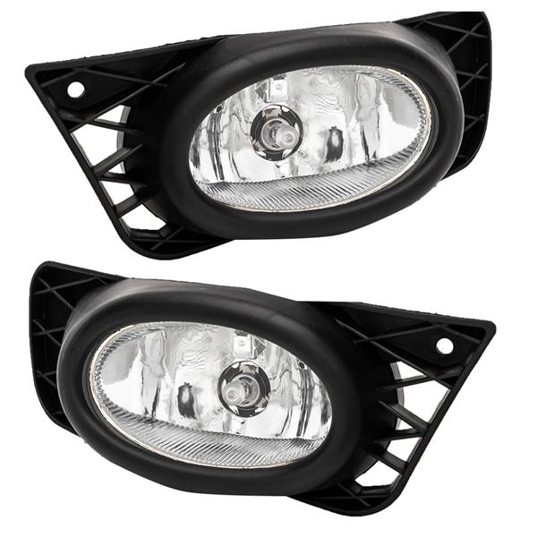 Fit For 09-11 Honda Civic 4Dr Sedan Clear Crystal Lens Driving Fog Lights