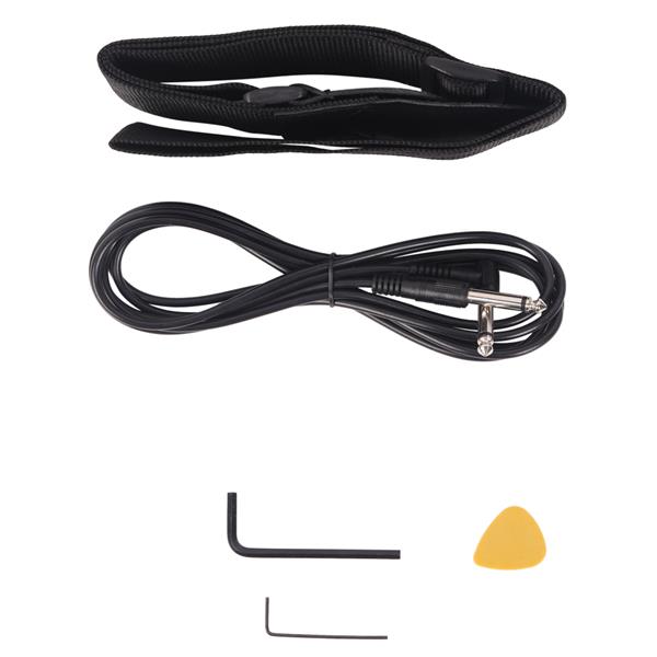 [Do Not Sell on Amazon]Glarry Electric GJazz Bass Guitar Cord Wrench Tool Black & White