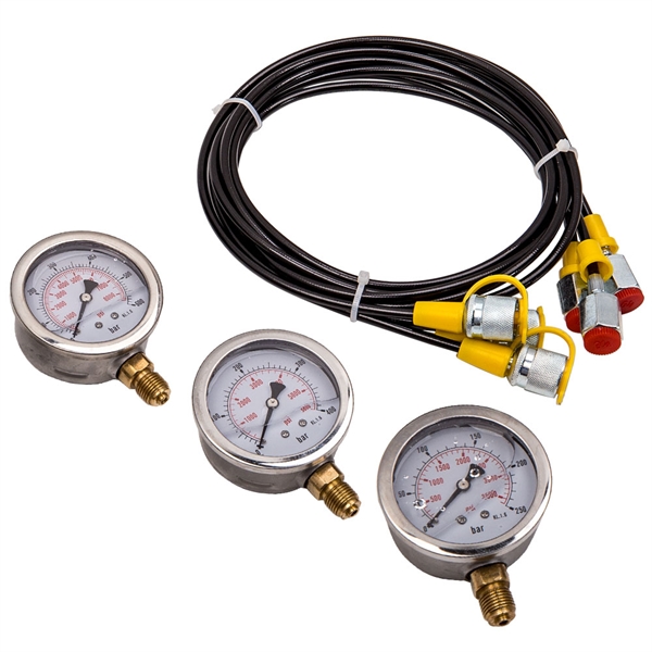 Hydraulic Pressure Testing Gauge Diagnostic Couplings Kit For Excavator