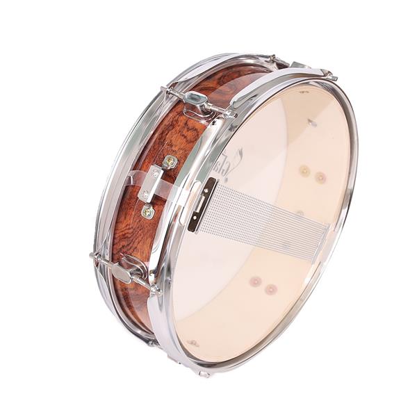 [Do Not Sell on Amazon]Glarry 13 x 3.5" Snare Drum Poplar Wood Drum Percussion Set Tiger Stripes