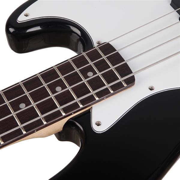 [Do Not Sell on Amazon]Glarry GJazz Bass with Electirc Bass Amplifier Power Wire Tools Black