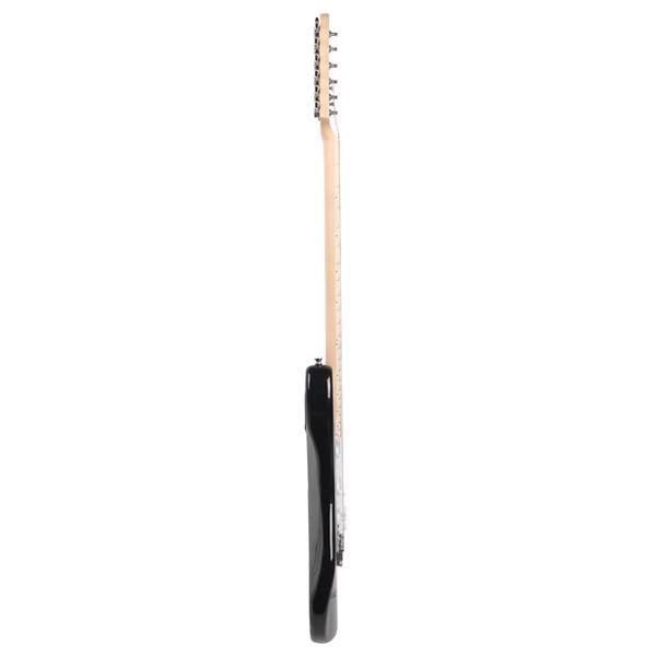 [Do Not Sell on Amazon] GST Maple Fingerboard Electric Guitar Bag Shoulder Strap Pick Whammy Bar Cord Wrench Tool Black & White