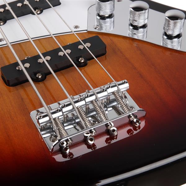 [Do Not Sell on Amazon]Glarry GJazz Bass with Electirc Bass Amplifier Power Wire Tools Sunset