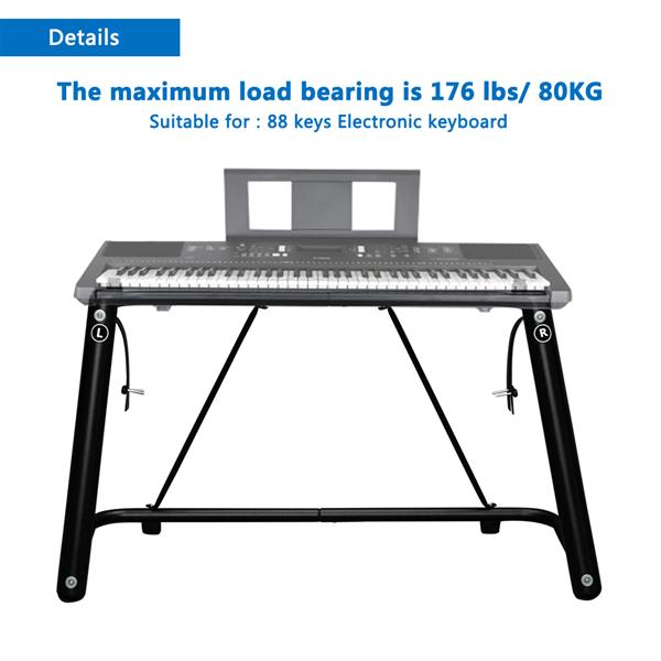 [Do Not Sell on Amazon]Glarry Detachable 88-Key Keyboard Stand Bold U-Shaped Stand