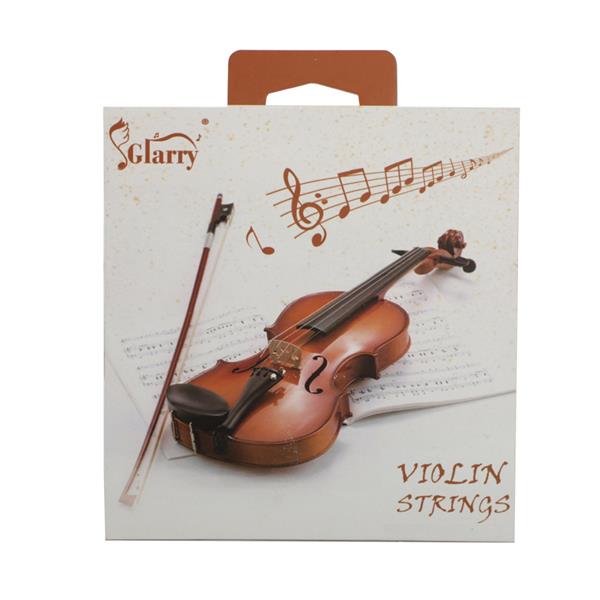 [Do Not Sell on Amazon]Glarry 3/4 4/4 Nickel Silver Wound Violin Strings Set Silver