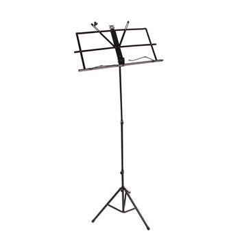 [Do Not Sell on Amazon]Glarry Handy Portable Adjustable Folding Music Stand with Bag Black