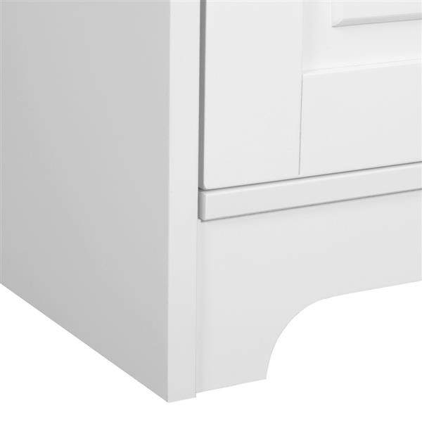 Double Door Five-tier Storage Cabinet White