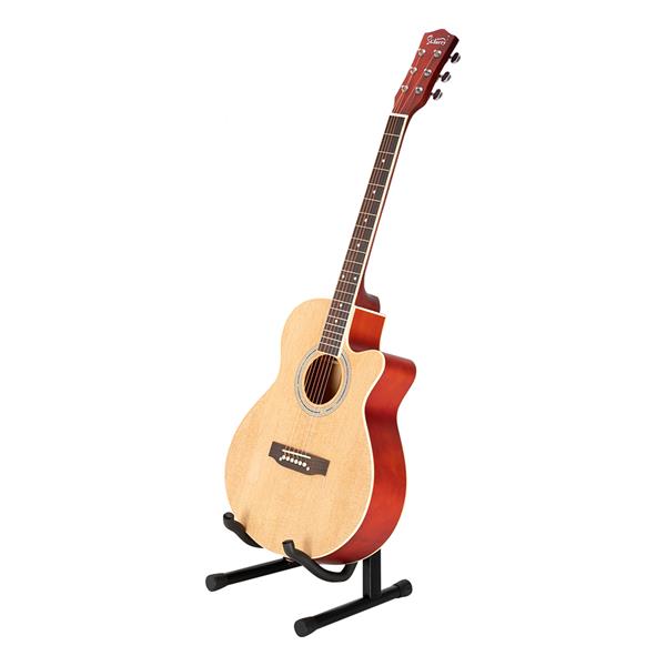 [Do Not Sell on Amazon]Glarry GT501 40 inch Spruce Front Cutaway Folk Guitar with Bag & Board & Wrench Tool Burlywood