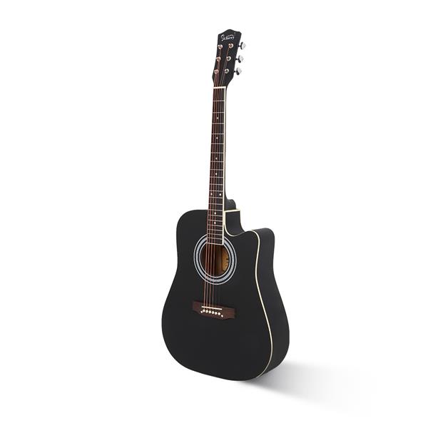 [Do Not Sell on Amazon]Glarry GT502 41-Inch Notch Spruce Panel Matte Edging Folk Guitar   Bag   Shield   Wrench Black