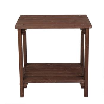 Rectangular Wood Side Table <b style=\\'color:red\\'>Light</b> Brown