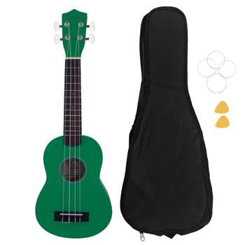 [Do Not Sell on Amazon]Glarry UK101 21\\" Pure Color Rosewood Fingerboard Basswood Soprano Ukulele with Bag Green