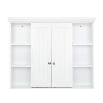 Double Door Bathroom Wall Cabinet White