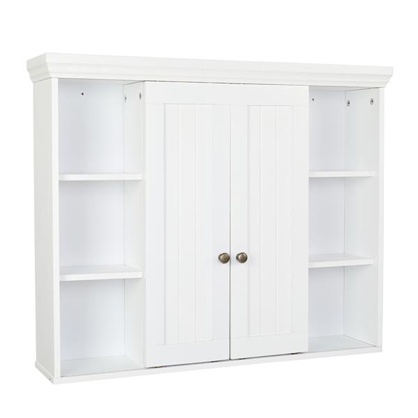 Double Door Bathroom Wall Cabinet White