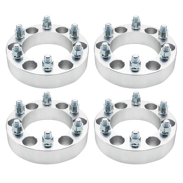2pcs Professional Hub Centric Wheel Adapters for Chevrolet 1988-2014 GMC 1988-2014 Silver
