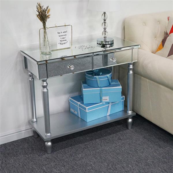 Two Drawers With Shelf Mirror Table Dressing Table Console Table