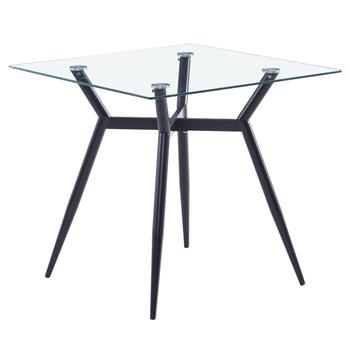 80*80*75cm Glass Dining Table