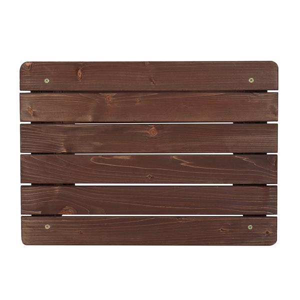 Rectangular Wood Side Table Light Brown