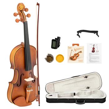[Do Not Sell on Amazon]Glarry GV302 Violin 4/4 spruce panels jujube fittings Dark Dumb Light