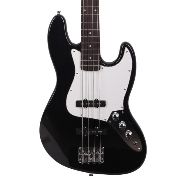 [Do Not Sell on Amazon]Glarry GJazz Bass with Electirc Bass Amplifier Power Wire Tools Black