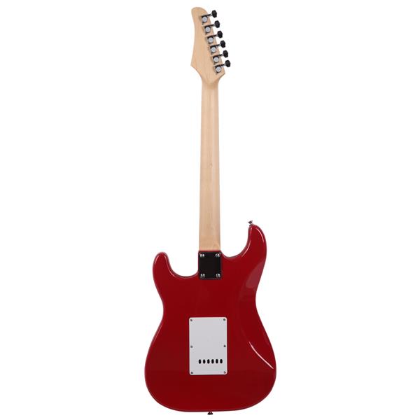 [Do Not Sell on Amazon] GST Maple Fingerboard Electric Guitar Bag Shoulder Strap Pick Whammy Bar Cord Wrench Tool Red